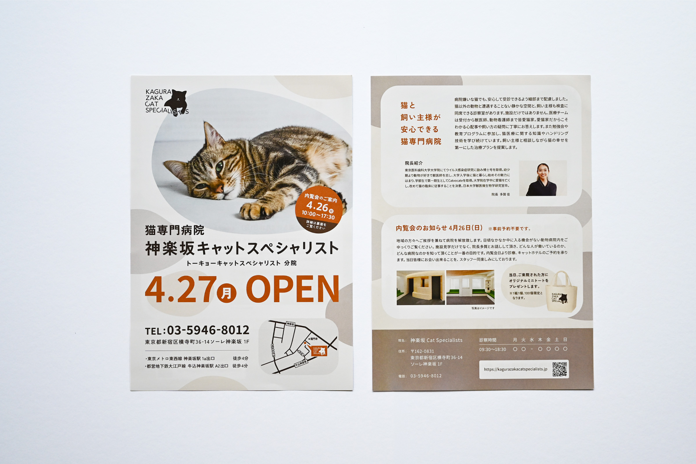 猫専門病院 神楽坂 Cat Specialists　ツール ビジネスツール